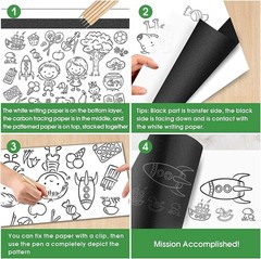 Red Carbon Paper for Tracing Graphite Transfer-Paper – PSLER 30 Pcs Red Graphite