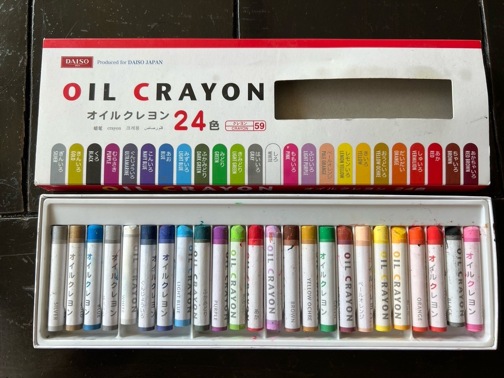 Daiso Japan Artist Oil Crayon Set of 24 Sticks #59 – Used