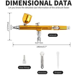 NEW Dual Action 0.3mm Airbrush Spray Gun Paint Tool Fast Shipping