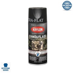 Krylon Camouflage Spray Paint – Ultra Flat Black, 11 oz