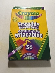 New – Crayola Erasable Colored Pencils 36 Count Assorted Colors