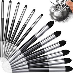 12 Pcs Double-Head Artist Blending Sponge Pen Detail Blending Stump Sketch Brush