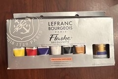 Lefranc Bourgeios Flashe Vinyl Paint, Discovery Set, 6x20ml + Matte Varnish, 7 C