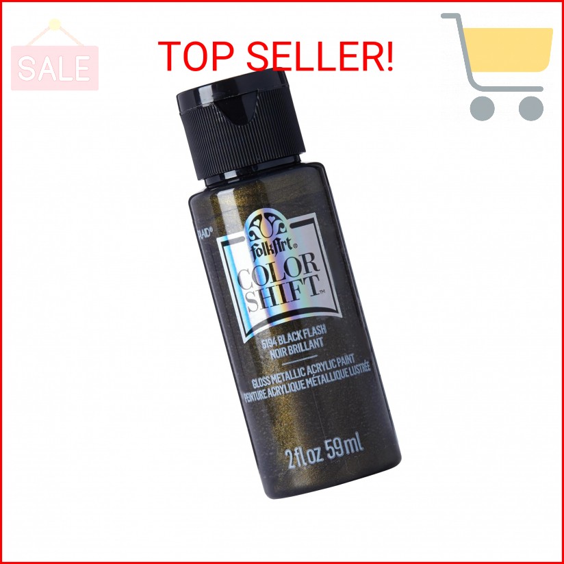 FolkArt Color Shift Acrylic Paint in Assorted Colors (2 ounce), Black Flash