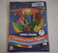 Tru-Ray P103031 Sulphite Construction Paper 9″ x 12″ Assorted Colors Lot of 3