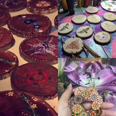Natural Wood Slices for Crafts, 1.2″-2.5″ Mini Assorted Unfinished Wood Tree …