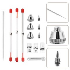 1 Set/10PCS Airbrush Needle and Nozzle Replacement Airbrush Repair Supply