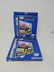 Essentials Acrylic Paints 12ml 18/Pkg Assorted Colors 2 Packs 1 Missing Brushes