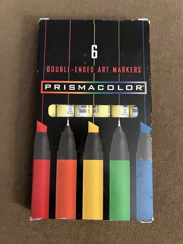 Sanford Prismacolor Double-Ended Art Markers Pack of 6 Markers Deco Yellow New