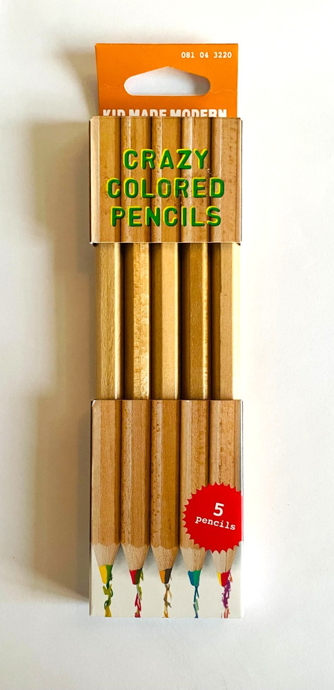 KID MADE MODERN 5 Crazy Colored Pencils, crayons ©2012 Target