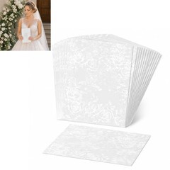 50 PCS White Rose Translucent Vellum Jackets 5×7 Inch Invitation Sleeves