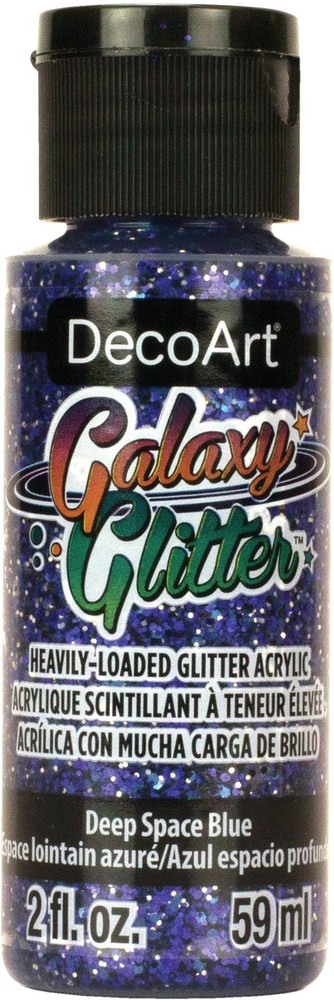 DecoArt Galaxy Glitter Acrylic Paint 2oz Deep Space – Blue