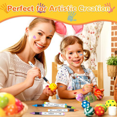 Acrylic Paint Markers Brush Tip, 168 Colors Acrylic Paint Pens with Automatic In