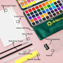 Artecho Watercolor Paint Set 100 Colors 100 Count (Pack of 1), 100