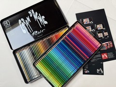 Caran d’Aache Pablo Permanent Colour Pencils Tin of 80 Coloured Pencil Open Box