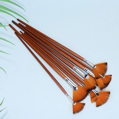 9 Pcs Paint Supplies Fan-shaped Oil Painting Brush Drawing Small