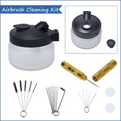 Airbrush Cleaning Kit Spray Wash Cleaning Pot Stabilizer Jar Bottles