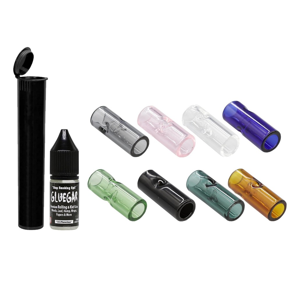 Glass Tips-12 Pack- Variety Sizes & Colors (8mm,10mm,12mm) (Mix, 12mm) Mix