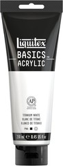 BASICS 250ml Titanium White Acrylic Paint – Perfect for Artists & Students