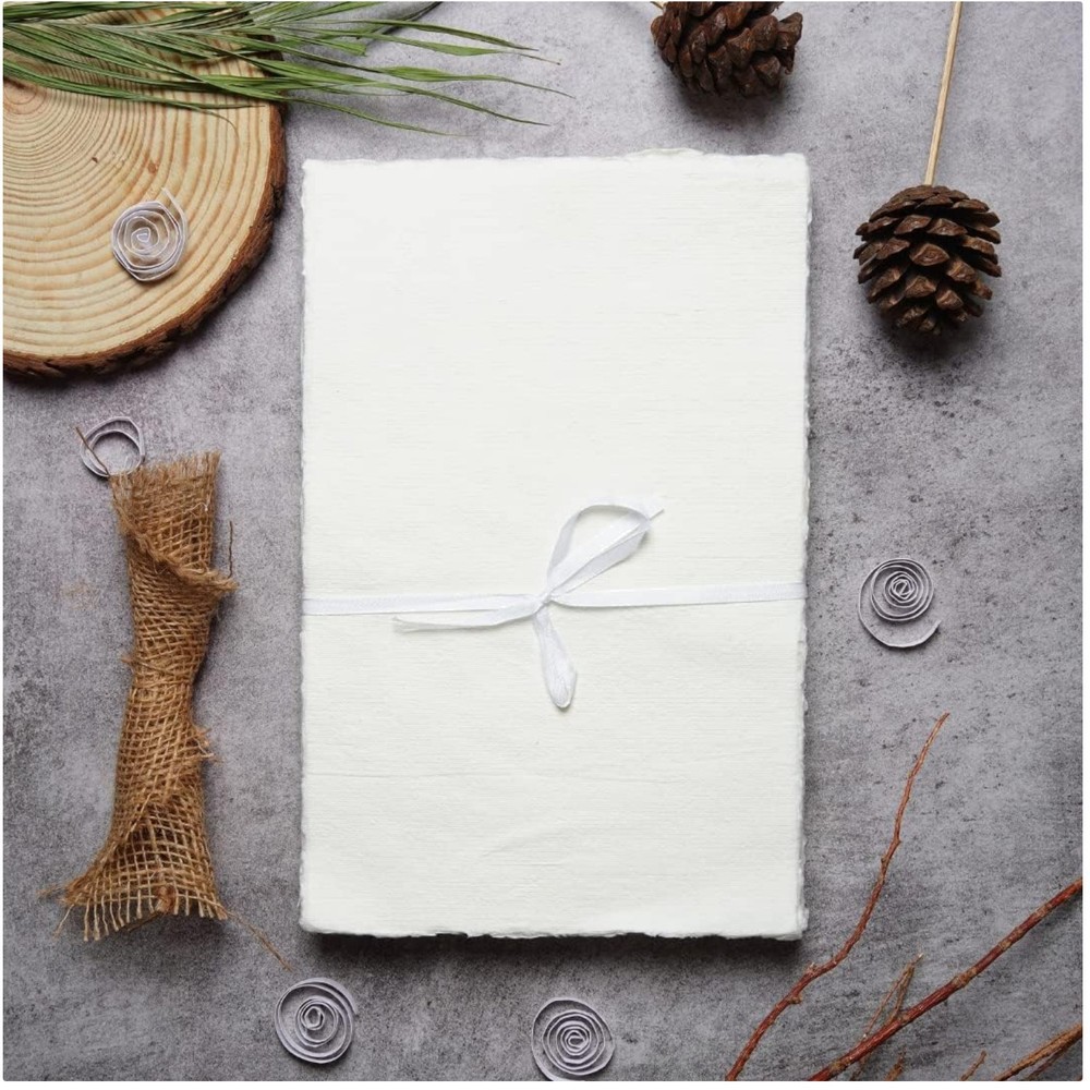 Handmade Deckle Edge Paper – 50 Sheets 12×16 Watercolor
