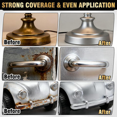 Liquid Silver Leaf Paint Kit, Water-Based Metallic Silver Paint, Quick Dry with