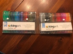 KINGART 80 Count Glitter Gel Pens Assorted Colors Smooth Writing Precision