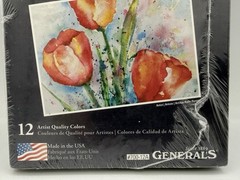 General’s Kimberly Watercolor Pencils 12 Pack Assorted Colors 700-12A USA NOS