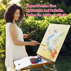 Disposable Palette Paper Pad for Oil,Acrylics,Watercolors,Gouache 50 Sheets,9…