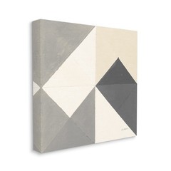 Stupell Industries Vintage Geometric Shapes Abstract Arrangement Beige Grey