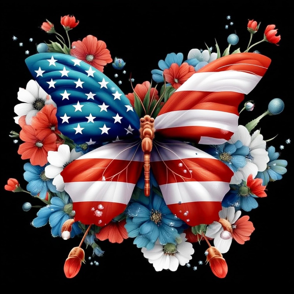 4th of July Diamond Art Kits for Adults, Independence Day Diamond Painting Butte