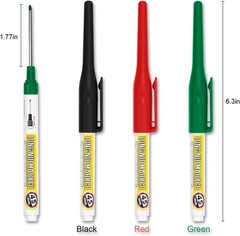 Long Head Deep Hole Marker Pens, 3pcs 45mm Long Tip Markers, Waterproof Perma…