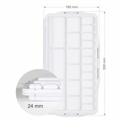 Liquidraw Plastic Paint Palette – 42 Well | Air 1 Count (Pack of 1), White