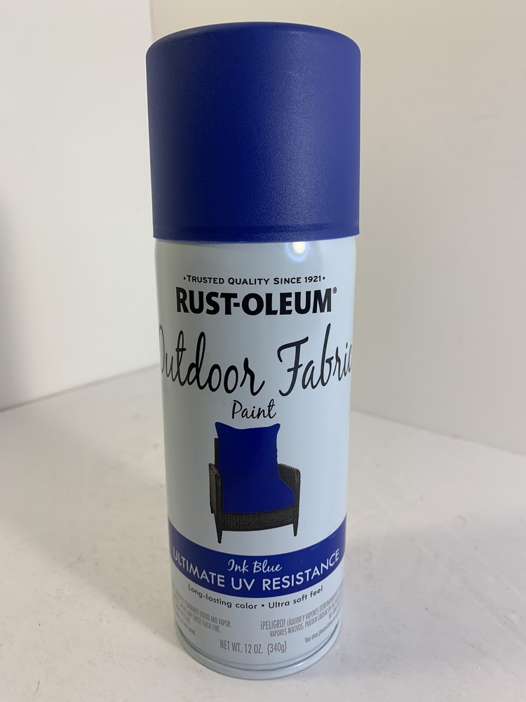 Rust-Oleum Outdoor Fabric Paint Spray Ink Blue 12oz UV Resistance