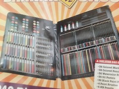 BANANA CROSSING 240 Piece ART SUPPLIES SET w/Folding Case Adult Painting Drawing