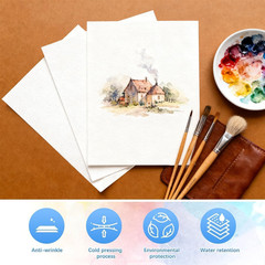 30 Sheets Cold Press Watercolor Paper 8.5X11 Inch, 140Lb/300Gsm Heavyweight Acid