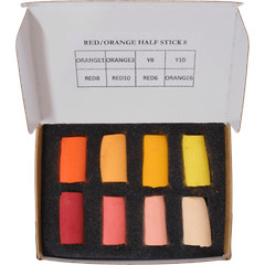 Unison Artists Soft Pastel Box Set – 8 Half Sticks – Red Orange Colours