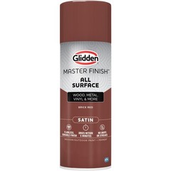 Glidden Master Finish 12 oz. Satin Brick Red Interior/Exterior All Surface Sp…