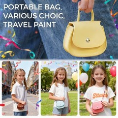 9 Color Mini Watercolor Set Travel Kit Leather Bag Portable Art Supplies