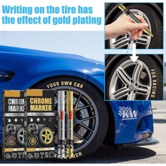 6× Liquid Mirror Chrome Marker Set DIY Car Paint Pen Metal Marker Plated Pens US