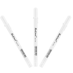 3x White Ink Marker Pen Fine Tip Writing Drawing Sketching Painting Highlighter