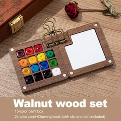 Mini Watercolor Paint Set Pocket Travel Paint kit with Paint, Brush, Sketchbook