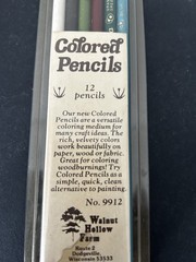 Vintage Walnut Hollow Oil Color Pencils 12 Color Set No. 9912