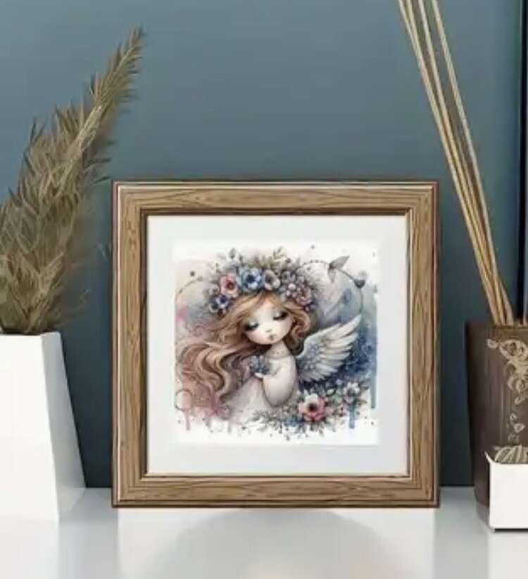Sweet Angel Diamond Painting Craft Kit-Size 7.9×7.9” & DIY supplies included