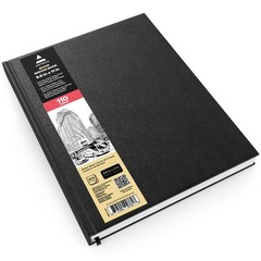 ARTEZA Hardcover Sketchbook, 8.5 x 11 in, 110 Sheets / 220 Pages, 68 lb / 100…