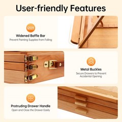 Adjustable Storage Box Easel,Painting Board Stand with Drawers,Storage Box Easel