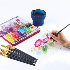 Art Painting Brush Assorted Set of 12 for Acrylic Watercolor Gouache Hobby