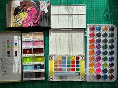 kuretake gansai tambi 12 + Sakura Koi Water Colors Pocket Field Sketch Box 24