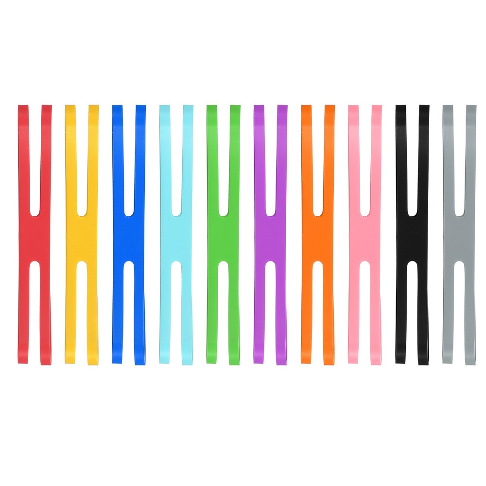 5.1 x 0.6 Inch 10 Pcs Silicone Elastic Rubber Wrapping Bands, Multi-Colors
