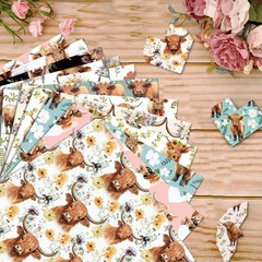 Highland Cow Scrapbook Paper Pad, 24 11.8 x inches, sunflower yellow