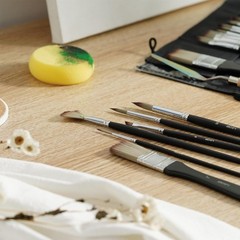 25 Pieces Professional Paint Brush Set – Expert Series Synthetic Nylon Brushes